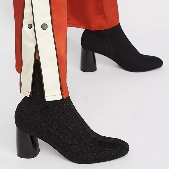 Free People Spectrum Sock Boot in Black Shimmer - Picture 1 of 14